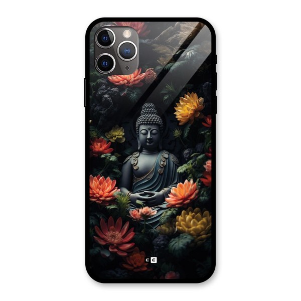 Buddha With Flower Glass Back Case for iPhone 11 Pro Max