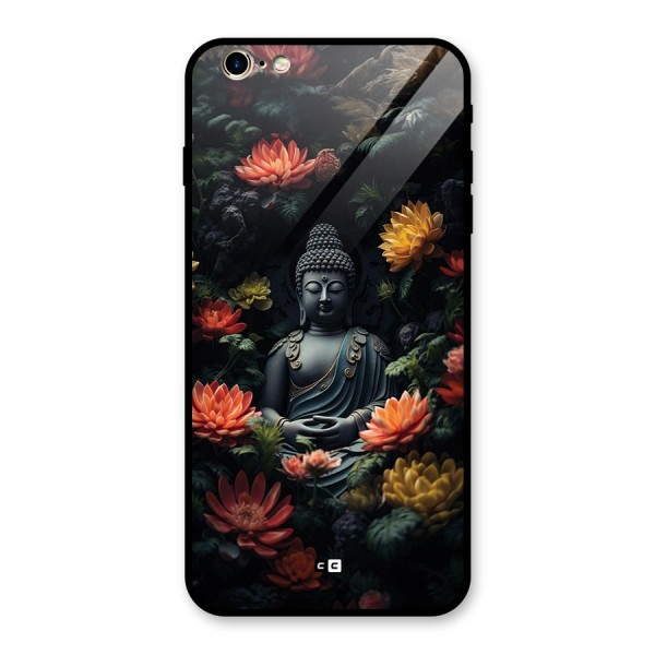 Buddha With Flower Glass Back Case for iPhone 6 Plus 6S Plus