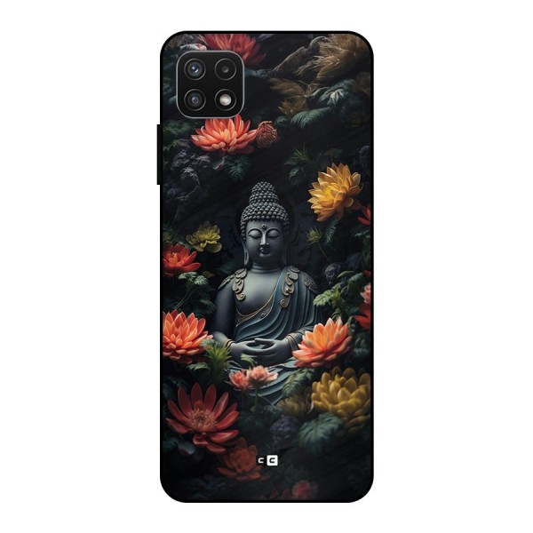 Buddha With Flower Metal Back Case for Galaxy A22 5G
