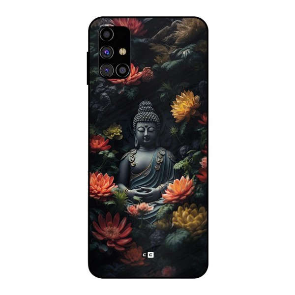 Buddha With Flower Metal Back Case for Galaxy M31s