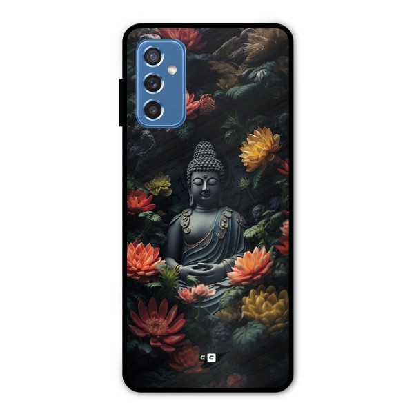 Buddha With Flower Metal Back Case for Galaxy M52 5G