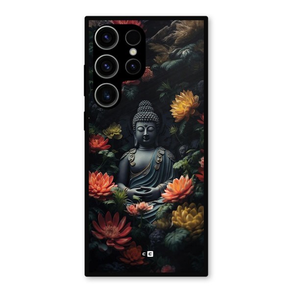 Buddha With Flower Metal Back Case for Galaxy S23 Ultra