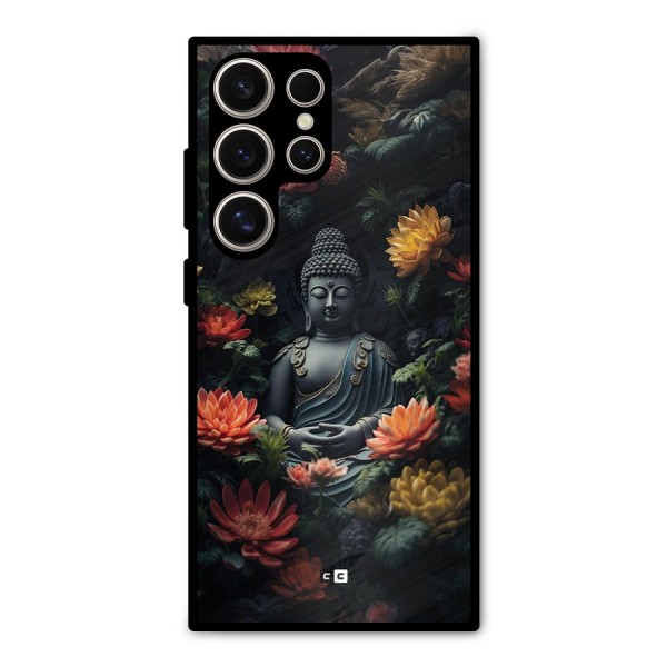Buddha With Flower Metal Back Case for Galaxy S24 Ultra