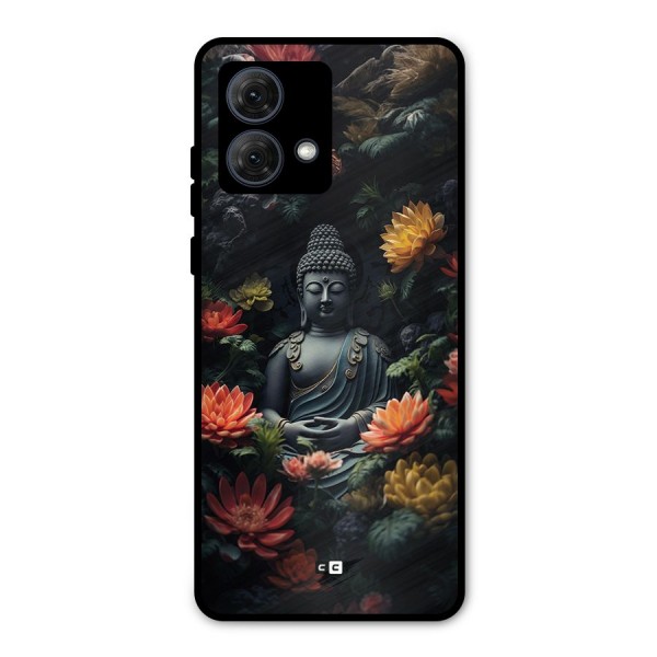 Buddha With Flower Metal Back Case for Moto G84