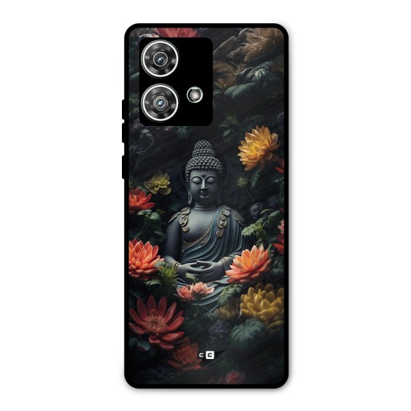 Buddha With Flower Metal Back Case for Motorola Edge 40 Neo