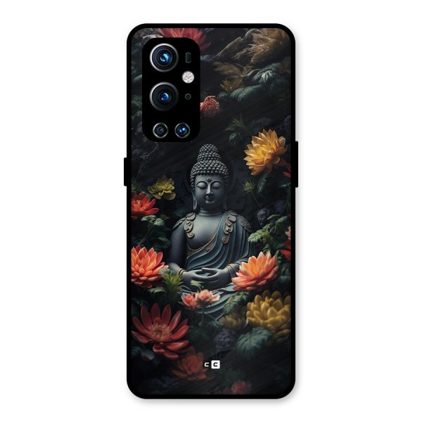 Buddha With Flower Metal Back Case for OnePlus 9 Pro
