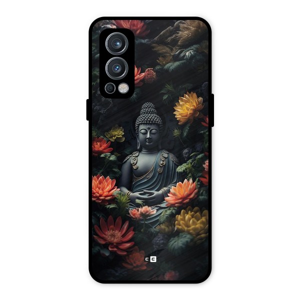 Buddha With Flower Metal Back Case for OnePlus Nord 2 5G