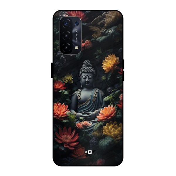 Buddha With Flower Metal Back Case for Oppo A74 5G