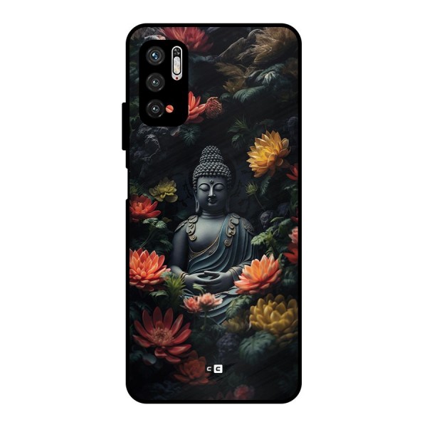 Buddha With Flower Metal Back Case for Poco M3 Pro 5G