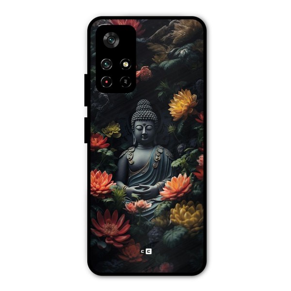 Buddha With Flower Metal Back Case for Poco M4 Pro 5G