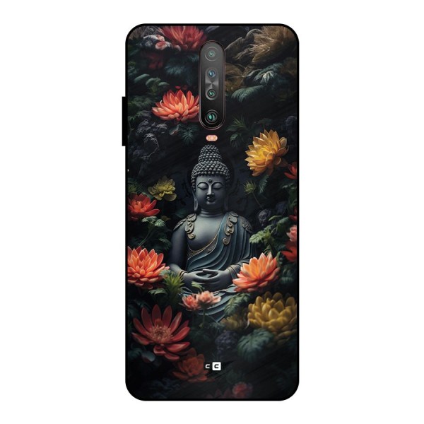 Buddha With Flower Metal Back Case for Poco X2