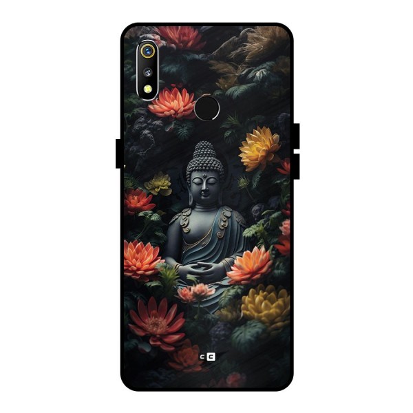 Buddha With Flower Metal Back Case for Realme 3i