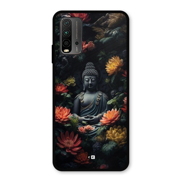 Buddha With Flower Metal Back Case for Redmi 9 Power