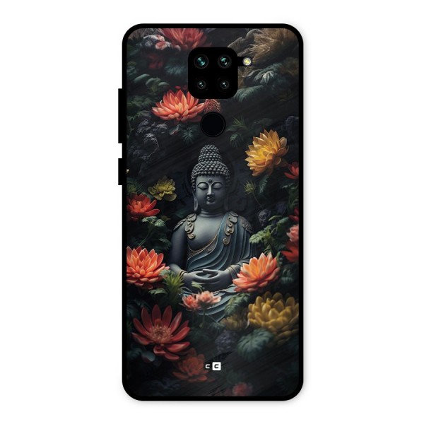 Buddha With Flower Metal Back Case for Redmi Note 9