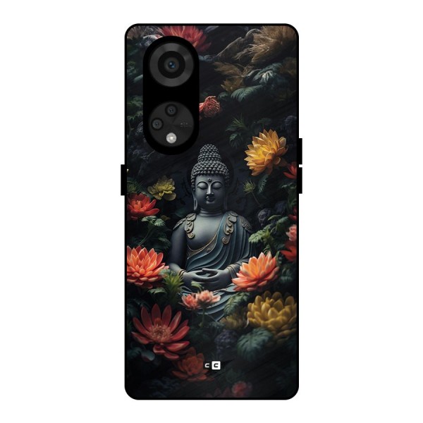 Buddha With Flower Metal Back Case for Reno8 T 5G