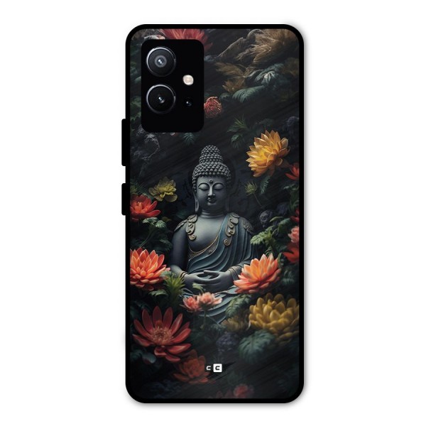 Buddha With Flower Metal Back Case for Vivo T1 5G