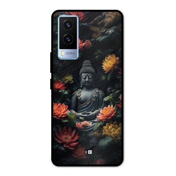 Buddha With Flower Metal Back Case for Vivo V21e 5G