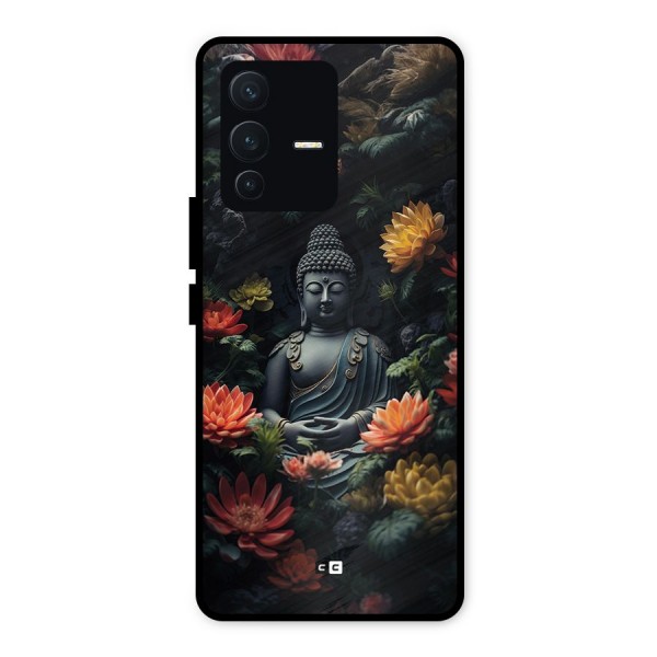 Buddha With Flower Metal Back Case for Vivo V23 5G