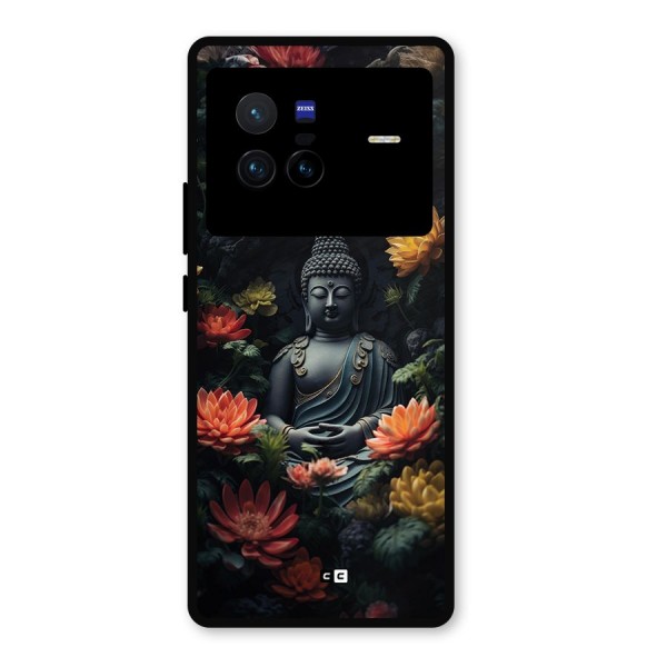 Buddha With Flower Metal Back Case for Vivo X80