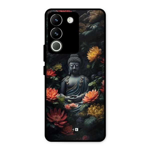 Buddha With Flower Metal Back Case for Vivo Y200