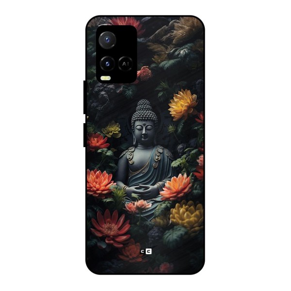 Buddha With Flower Metal Back Case for Vivo Y21T