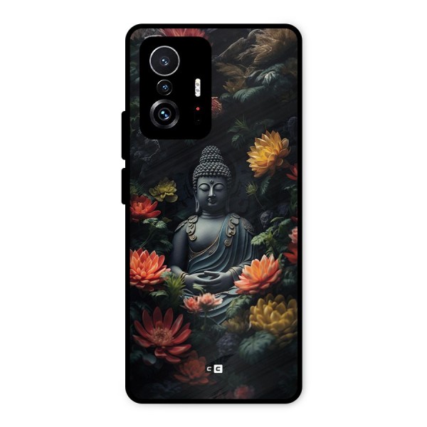 Buddha With Flower Metal Back Case for Xiaomi 11T Pro