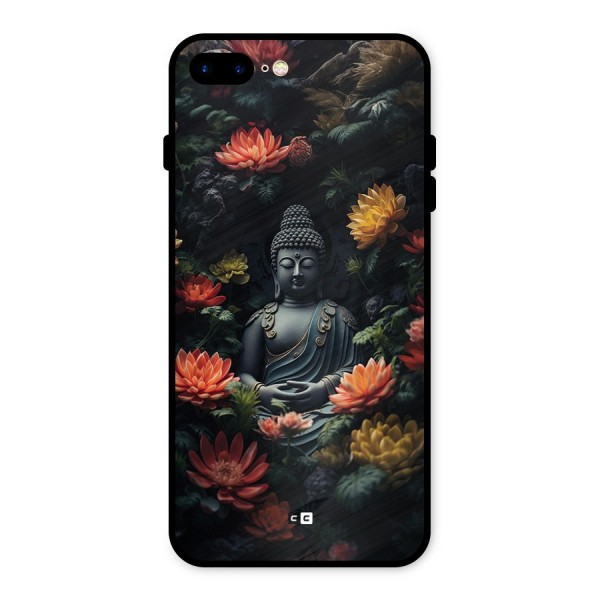 Buddha With Flower Metal Back Case for iPhone 8 Plus