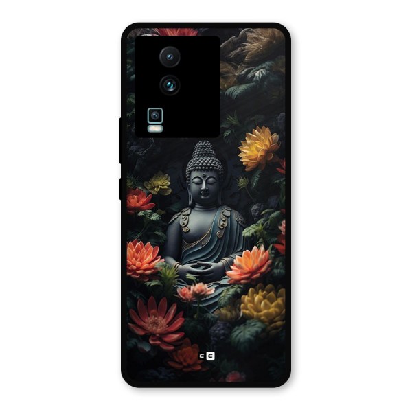 Buddha With Flower Metal Back Case for iQOO Neo 7 Pro