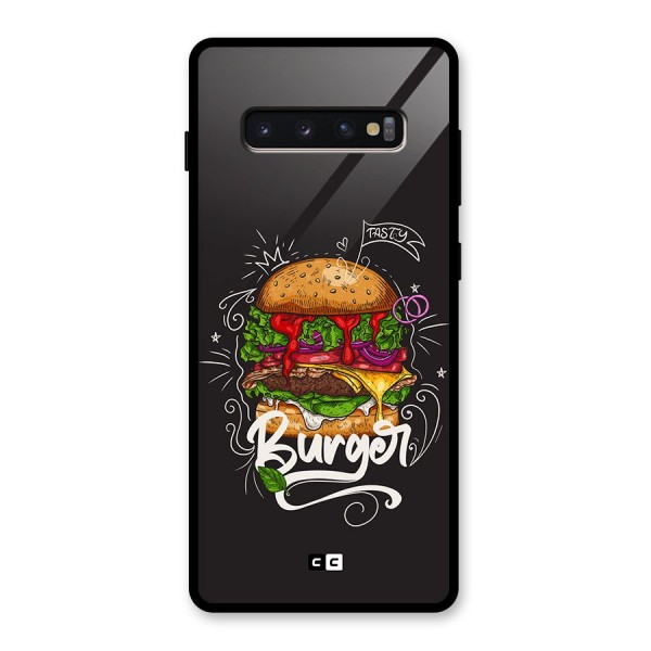 Burger Lover Glass Back Case for Galaxy S10 Plus