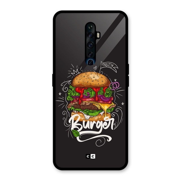 Burger Lover Glass Back Case for Oppo Reno2 F