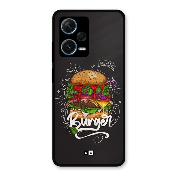 Burger Lover Metal Back Case for Redmi Note 12 Pro Plus 5G