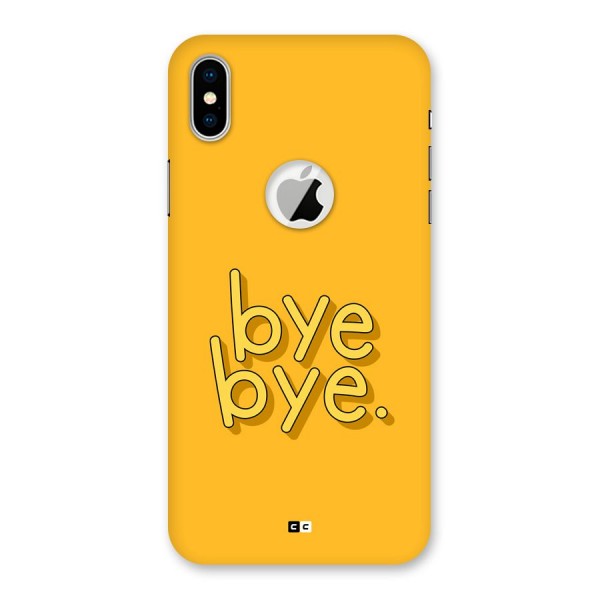Bye Bye Back Case for iPhone XS Logo Cut