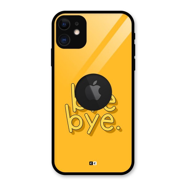 Bye Bye Glass Back Case for iPhone 11 Logo Cut