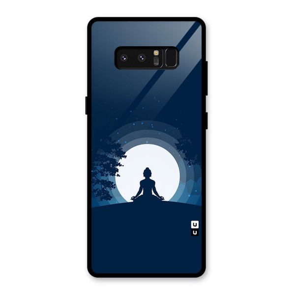 Calm Meditation Glass Back Case for Galaxy Note 8