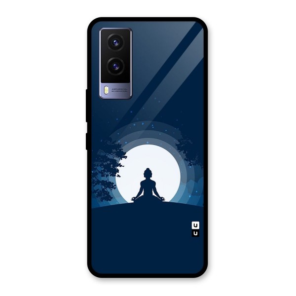 Calm Meditation Glass Back Case for Vivo V21e 5G