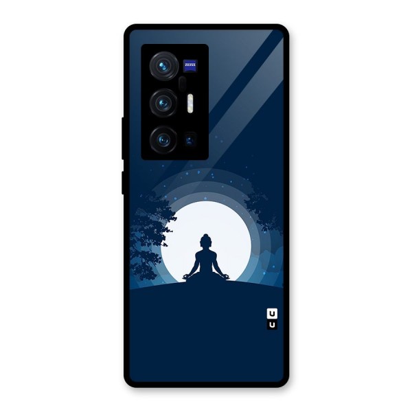 Calm Meditation Glass Back Case for Vivo X70 Pro Plus