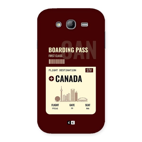 Canada Boarding Pass Back Case for Galaxy Grand Neo