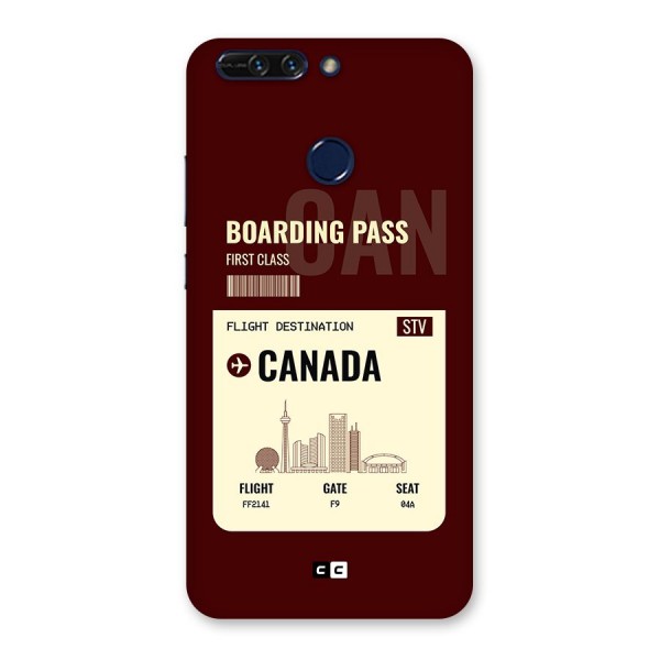 Canada Boarding Pass Back Case for Honor 8 Pro