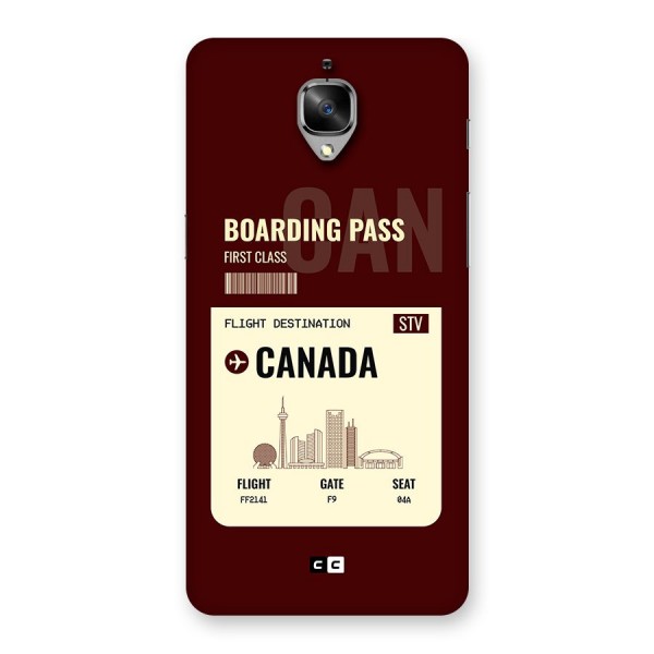 Canada Boarding Pass Back Case for OnePlus 3