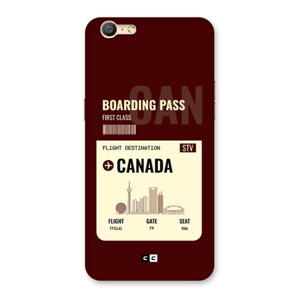 Canada Boarding Pass Back Case for Oppo A39