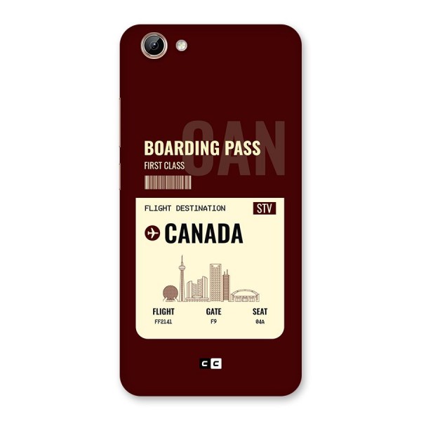 Canada Boarding Pass Back Case for Vivo Y71i