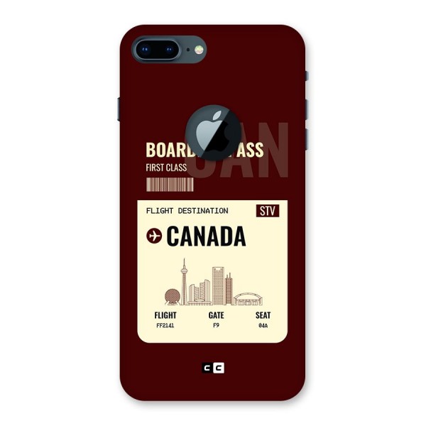 Canada Boarding Pass Back Case for iPhone 7 Plus Logo Cut