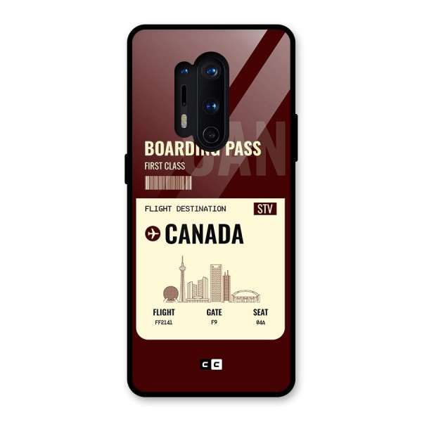 Canada Boarding Pass Glass Back Case for OnePlus 8 Pro