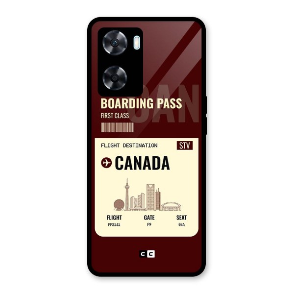 Canada Boarding Pass Glass Back Case for Oppo A77