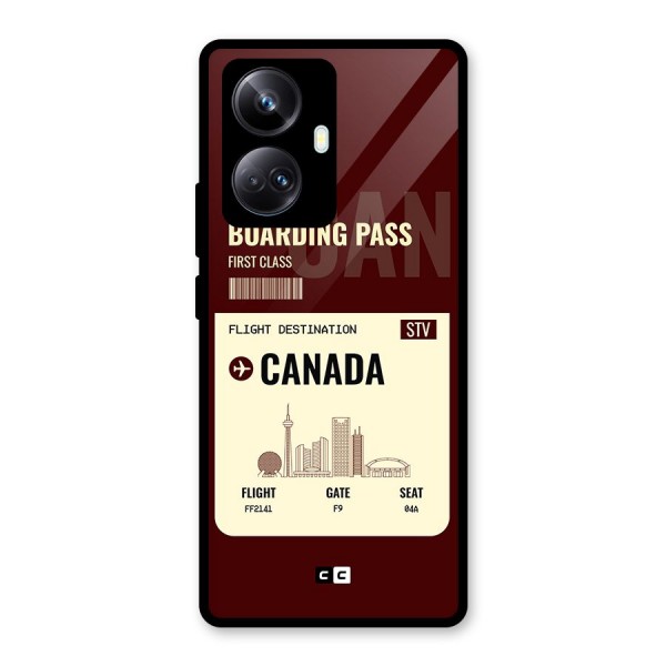 Canada Boarding Pass Glass Back Case for Realme 10 Pro Plus