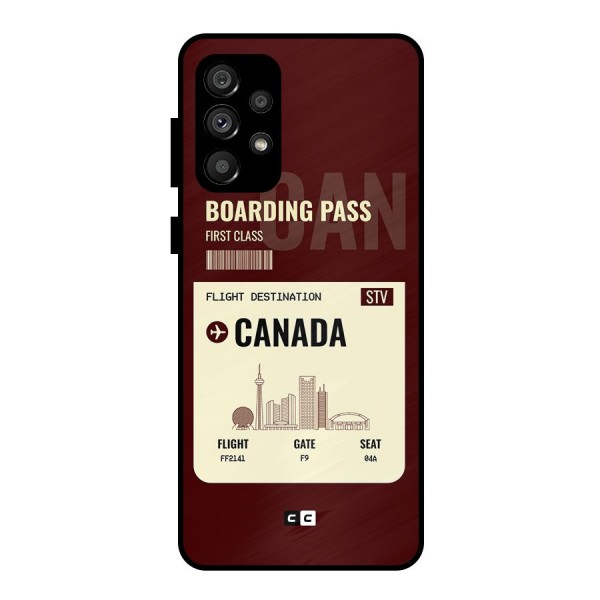 Canada Boarding Pass Metal Back Case for Galaxy A73 5G