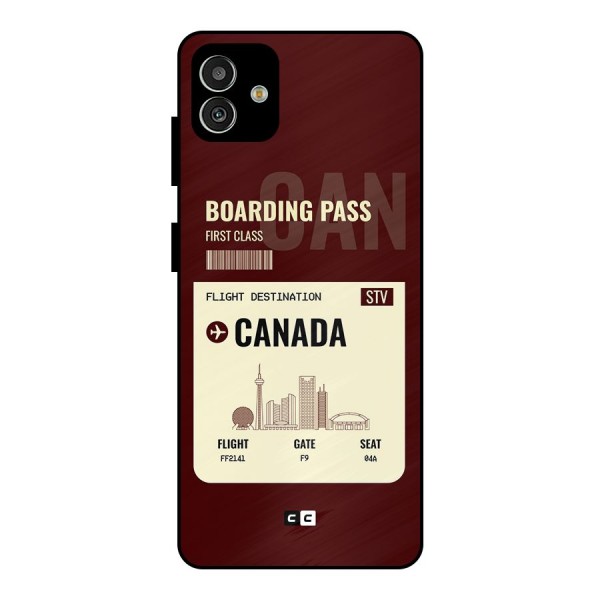Canada Boarding Pass Metal Back Case for Galaxy M13 5G