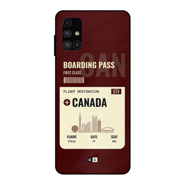 Canada Boarding Pass Metal Back Case for Galaxy M51