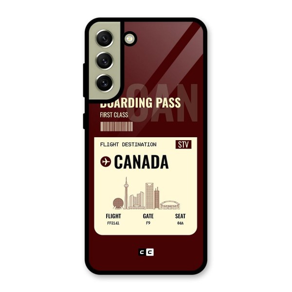 Canada Boarding Pass Metal Back Case for Galaxy S21 FE 5G (2023)