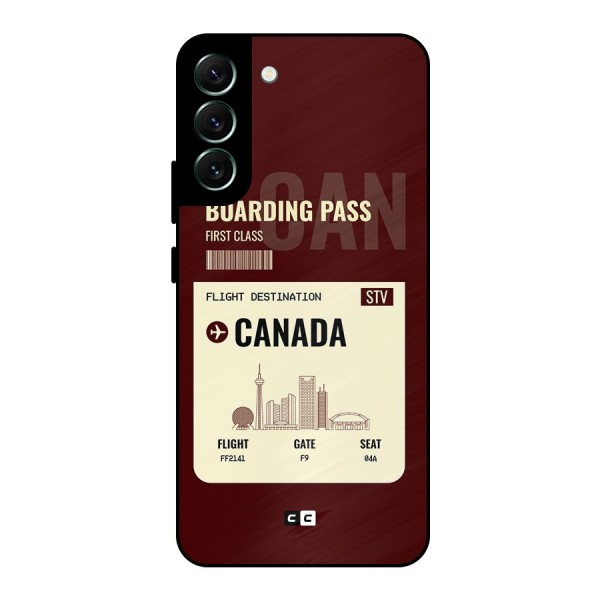 Canada Boarding Pass Metal Back Case for Galaxy S22 Plus 5G